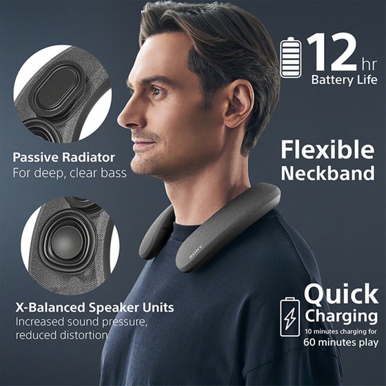 Φορητό Ηχείο Neckband Sony SRS-NS7 - Μαύρο image 2