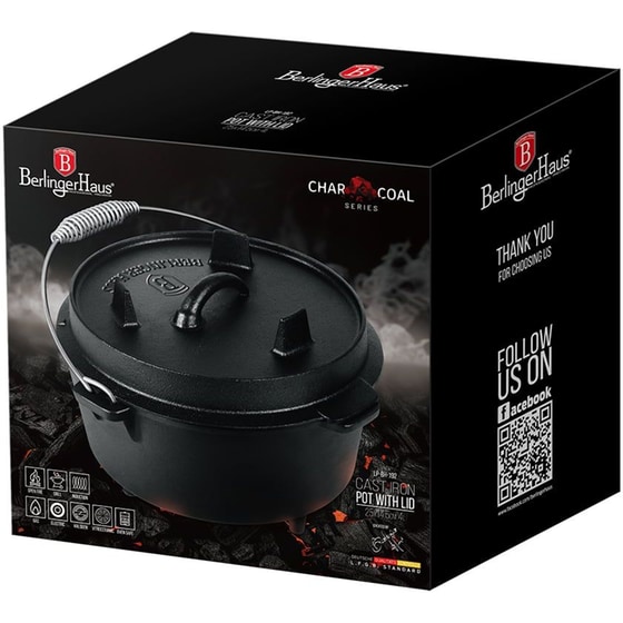 BERLINGER HAUS LP-BH-192 Μαντεμένια Κατσαρόλα - Γάστρα 25 cm 4 L Μαύρο image 1