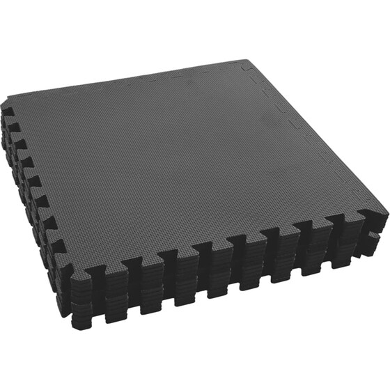 Δάπεδο Γυμναστικής VidaXL από EVA Foam Σετ 12 Τμχ 60x60 cm - Μαύρο image 2