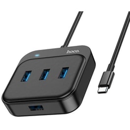 Hub Usb-c Hoco Hb31 Easy 4-in-1 Με 4 Χ Usb3.0 Μαύρο 20cm