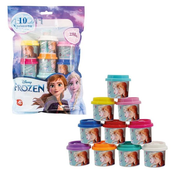 AS Company Πλαστελίνη Disney Frozen Σακουλάκι Με 10 Βαζάκια Και Καπάκια Καλουπάκια image 3