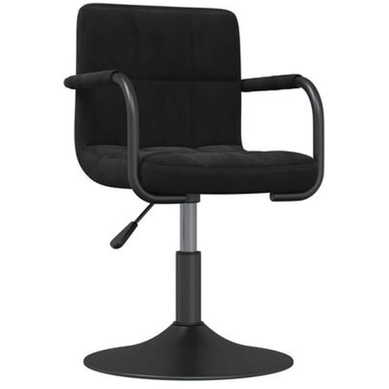 Καρέκλα Τραπεζαρίας Vidaxl Βελούδινη - Μαύρη image 0