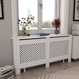 Vidaxl Κάλυμμα Καλοριφέρ Λευκό 172 X 19 X 81,5 Εκ. Από Mdf