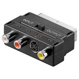 Αντάπτορας Goobay RCA / S-Video female σε Scart male  Μαύρο