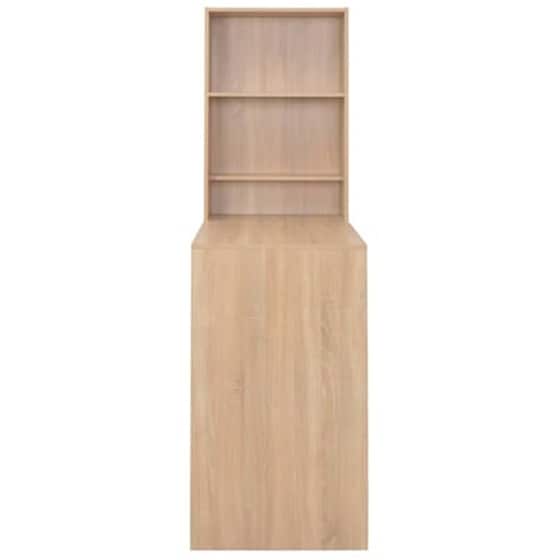 Τραπέζι Μπαρ Vidaxl Με Ραφιέρα Δρυός 115x59x200 cm - Καφέ image 5