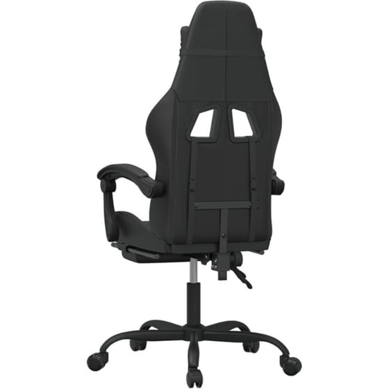 Καρέκλα Gaming VIDAXL 349587 με Υποπόδιο από Τεχνητό Δέρμα - Μαύρη image 4