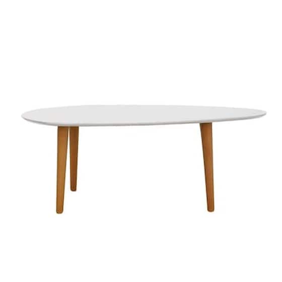 Τραπεζάκι Σαλονιού Woodwell από MDF 89x48x34cm - Λευκό image 0