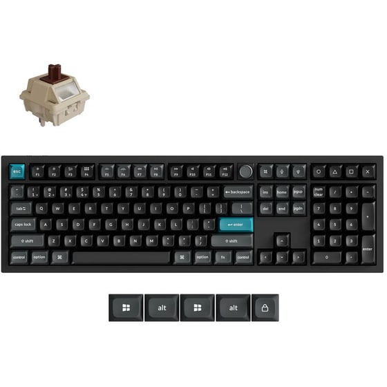 Keychron Q6 Ultra 8K Q6U-M4 Ασύρματο Gaming Μηχανικό Πληκτρολόγιο με Banana διακόπτες και RGB φωτισμό - Μαύρο (US) image 1