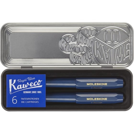 Σετ Moleskine x Kaweco Fountain Pen και Ballpen Sapphire Blue image 2