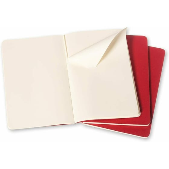 Σημειωματάριο Moleskine Plain Cahier Large Κόκκινο (3 τμχ) image 2