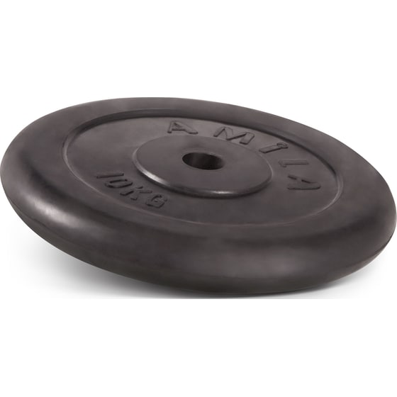 Δίσκος Amila Rubber Cover B 44435 10 kg για Μπάρα Ø28mm Μαντεμένιος με Επικάλυψη Λάστιχου image 1