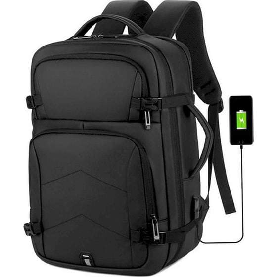 Τσάντα Πλάτης Amber με Θήκη Laptop 15.6'' AΜ2025 23 lt - Μαύρο image 1