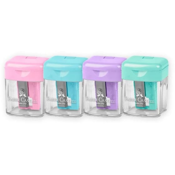 Ξύστρα Βαρελάκι Faber Castell Μονή Mini Παστέλ (4 Χρώματα - 1 Τεμάχιο) image 2