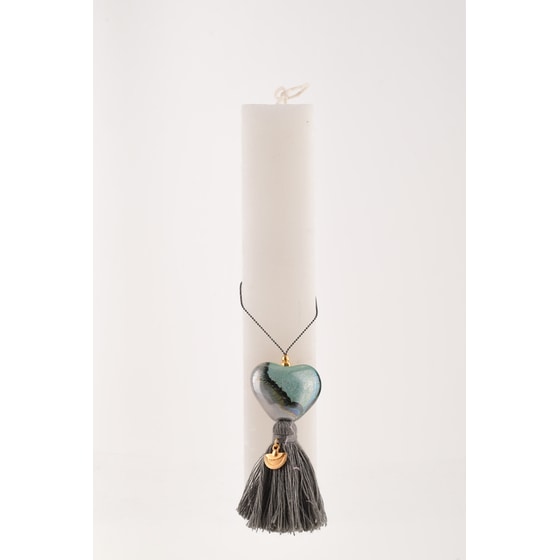 Λαμπάδα&nbsp;LALAKOOKI Κεραμεική&nbsp;Καρδιά&nbsp;Cactus image 0