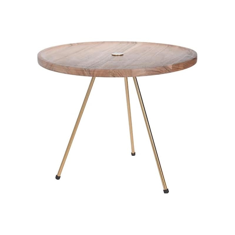 ARIA TRADE Τραπεζάκι Σαλονιού Aria Trade από Ξύλο 55x44cm - Καφέ