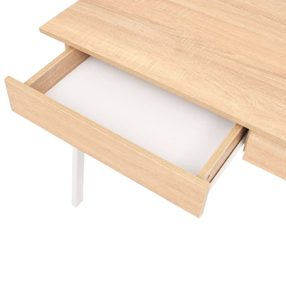 Γραφείο Μελέτης VidaXL από Μελαμίνη 110x55cm - Δρυς/Λευκό image 3
