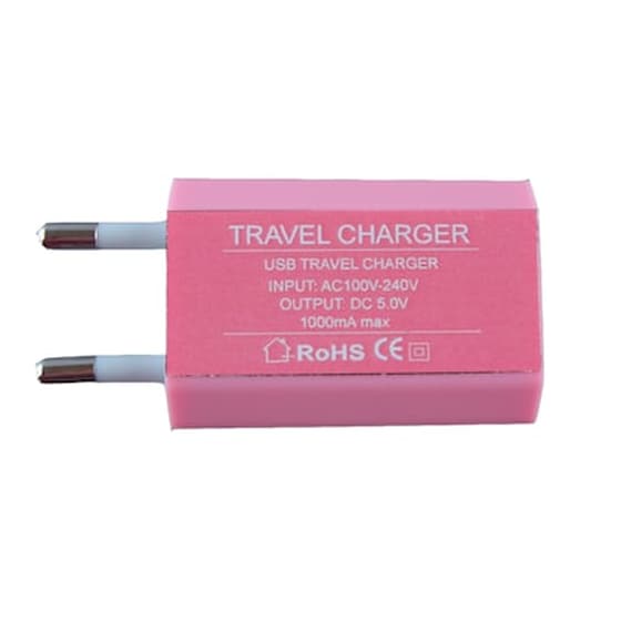 Φορτιστής Πρίζας Oem Mini Usb 1A - Pink image 0
