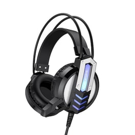 Borofone BO100 Fun Gaming Ενσύρματα Ακουστικά 3.5mm/USB με LED Φωτισμό - Μαύρα