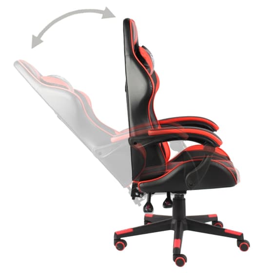 Gaming Καρέκλα Racing VidaXL Συνθετικό Δέρμα - Κόκκινο/Μαύρο image 2