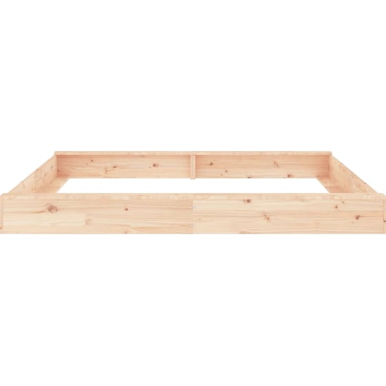 VidaXL Αμμοδόχος με Καθίσματα Τετράγωνη 200x200x20cm Ξύλινη - Φυσικό Χρώμα Ξύλου image 3