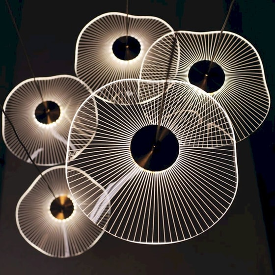 Φωτιστικό Οροφής Led Aca Ninfea Zm34ledp55br Μεταλλικό/Ακρυλικό - Διάφανο/Λευκό image 1