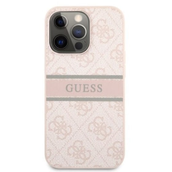 Θήκη Apple iPhone 13 Pro Max - Guess 4G Logo Collection Printed Stripe - Ροζ image 1