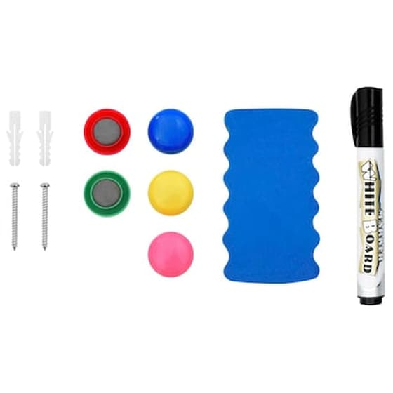 Ασπροπίνακας Ξηρού Καθαρισμού Vidaxl Μαγνητικός Ατσάλι 50x35 cm image 5