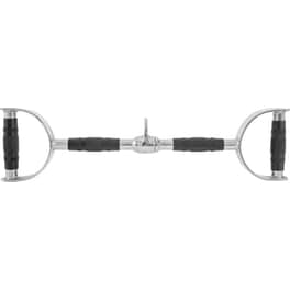 Ίσια Μπάρα Τροχαλίας Amila 44384 86 cm με Λαβές με Επικάλυψη Λάστιχου  - Ασημί
