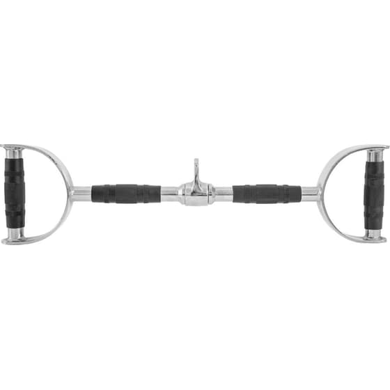 Ίσια Μπάρα Τροχαλίας Amila 44384 86 cm με Λαβές με Επικάλυψη Λάστιχου  - Ασημί image 0