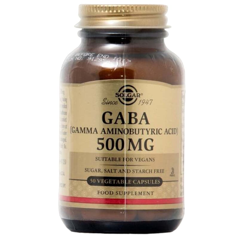 Αμινοξύ Solgar Gaba (gamma Aminobutyric Acid) 500mg - 50 κάψουλες