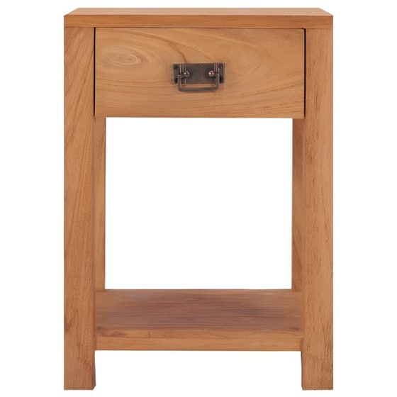 Κομοδίνο Vidaxl Από Μασίφ Ξύλο Teak 35x35x50 cm - Καφέ image 1