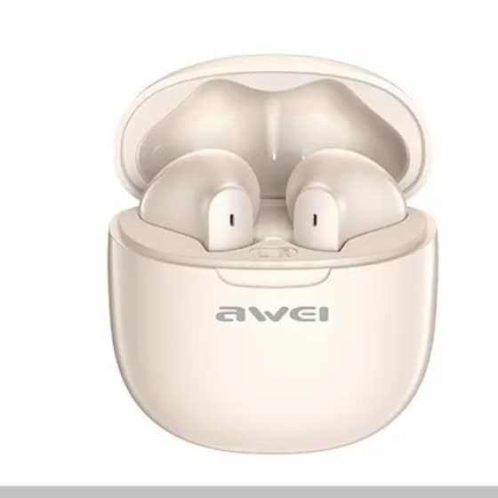 Ακουστικά Bluetooth Awei T68 ENC - Μπεζ image 0