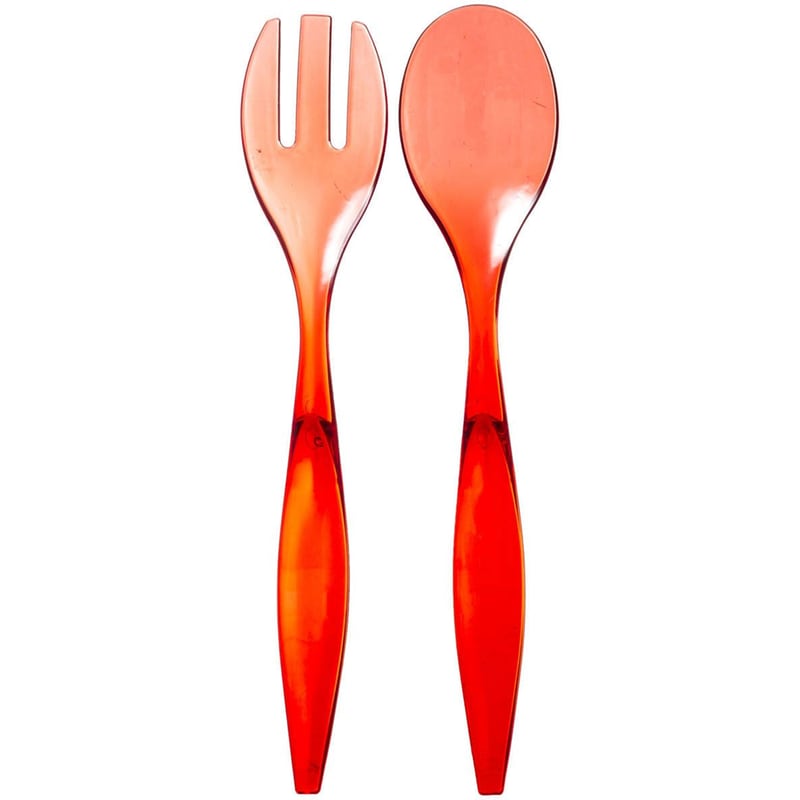 Κουτάλα Σαλάτας Spitishop Πλαστικό 2Τμχ - Κόκκινο