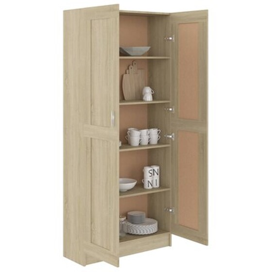 Vidaxl Βιβλιοθήκη Χρώμα Sonoma Δρυς 82,5x30,5x185,5 Εκ. Μοριοσανίδα image 4