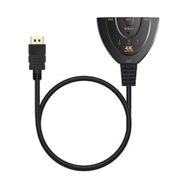 Powertech HDMI Switch 3x1 Pigtail, 4K x 2K, 3D Support, 0.50m, Black