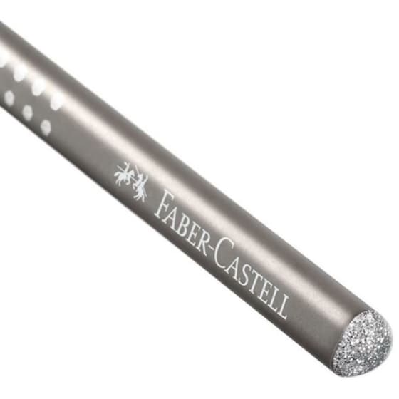 Μολύβι Faber Castell Grip Sparkle B Γκρι image 1