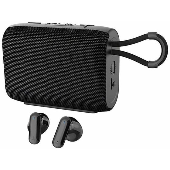 Φορητό Ηχείο The Source & Ακουστικά bluetooth - Μαύρο image 0