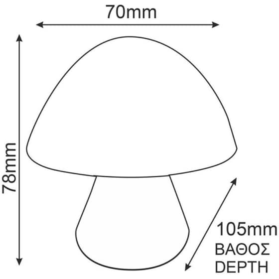 Παιδικό Φωτάκι Νυκτός Πρίζας Led Aca Μανιτάρι 846LED4SG - Πράσινο image 1