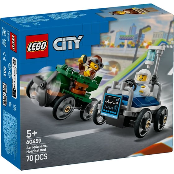 LEGO® City Airplane vs. Hospital Bed Race Car Pack (60459) image 0