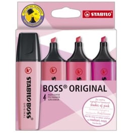 Μαρκαδόροι Υπογράμμισης Stabilo Boss Shades Of Pink (4 Τεμάχια)