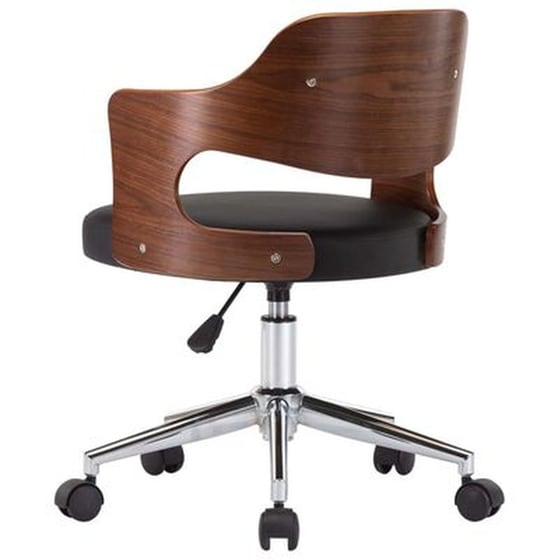 Καρέκλες Τραπεζαρίας Vidaxl Περιστρεφόμενες από Λυγισμένο Ξύλο/Συνθετικό Δέρμα 6 Τμχ - Μαύρες image 5