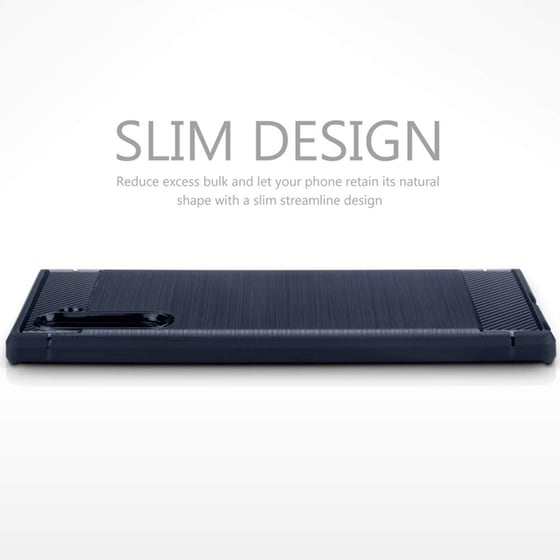 Θήκη Samsung Galaxy Note 10 - Terrapin Carbon Fibre - Blue image 5