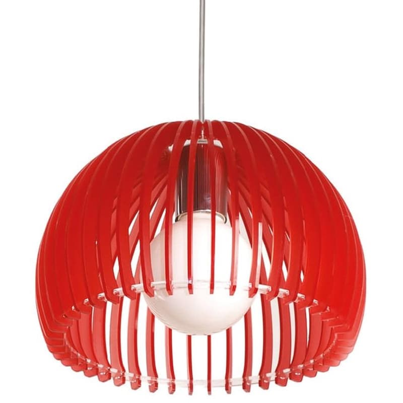 Φωτιστικό Οροφής Μονόφωτο Aca Ellite από Ακρυλικό 26x26x18-120 cm - Κόκκινο