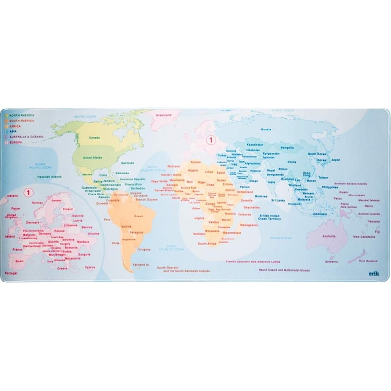 ERIK Grupo Erik World Map 2 Gaming Mouse Pad XXL 800mm Μπλε