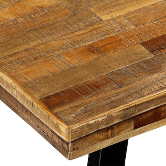 Vidaxl Τραπεζαρία 180x90x76 Εκ. Από Ανακυκλωμένο Ξύλο Teak Και Ατσάλι image 5