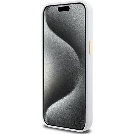 Guess  Quot;4g Strass Logo Collection Quot; Case Θήκη Προστασίας Από Σιλικόνη – Iphone 15 Pro Max (white – Guhcp15xm4dgph) image 5