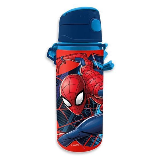 Παγούρι Αλουμινίου Spiderman 600ml Με Λουράκι image 0