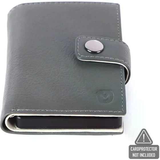 Θήκη Καρτών Valenta Leather Magsafe Luxe Grey image 3