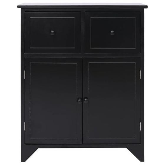 Vidaxl Βοηθητικό Ντουλάπι Μαύρο 60 X 30 X 75 Εκ. Από Ξύλο Παυλώνιας image 4
