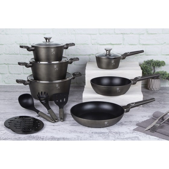 Σετ Μαγειρικά Σκεύη BERLINGER BH-7167 15 τμχ Καφέ image 1